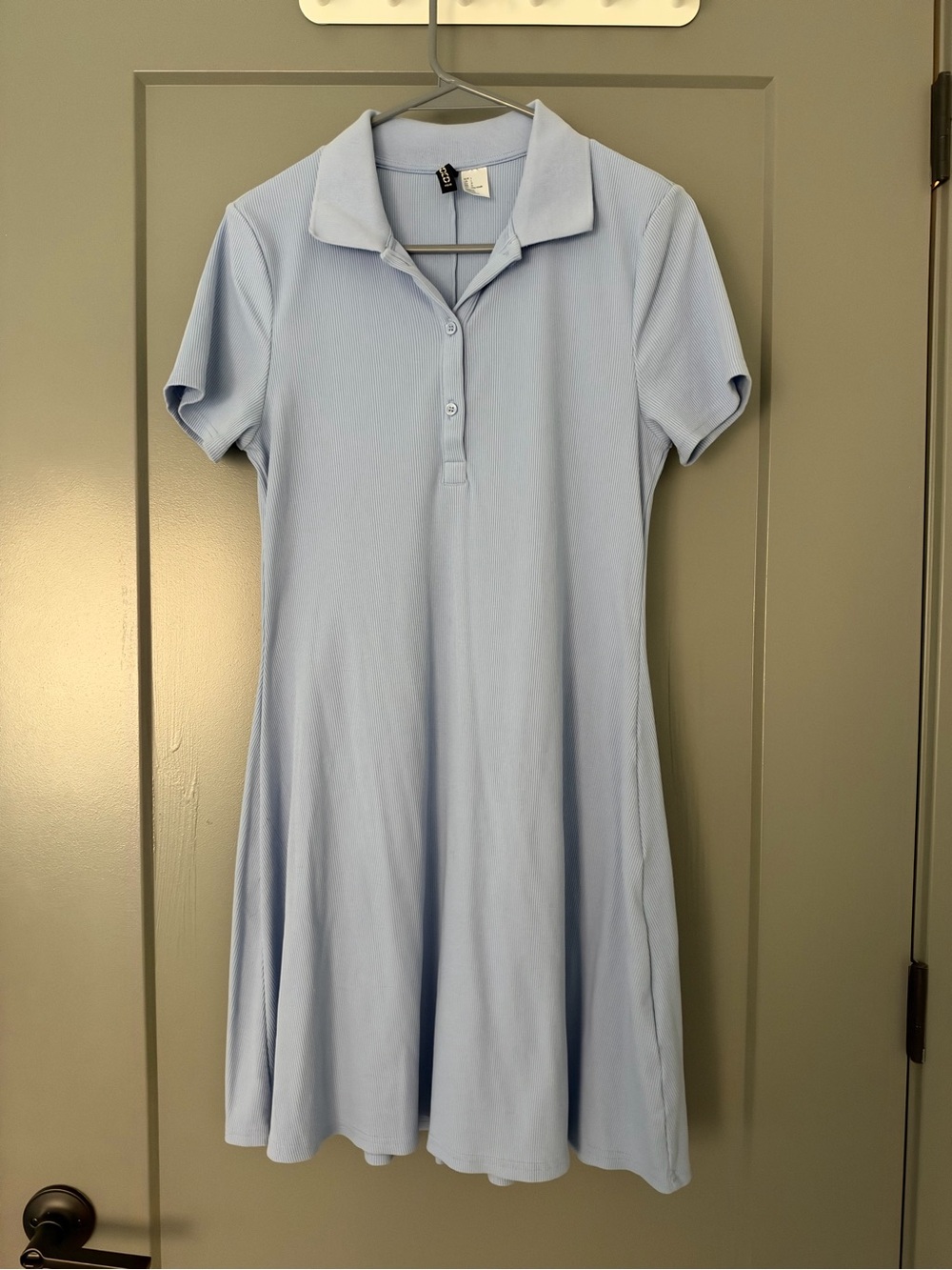 H&M Light Blue Polo Skater Dress